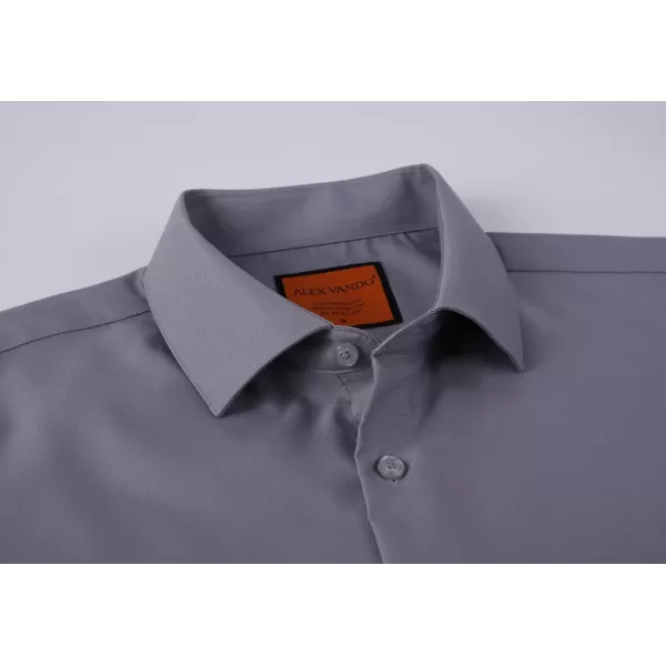 Alex Vando Mens Dress Shirts Stain-Resistant Long Sleeve Stretch Work Shirts for Men