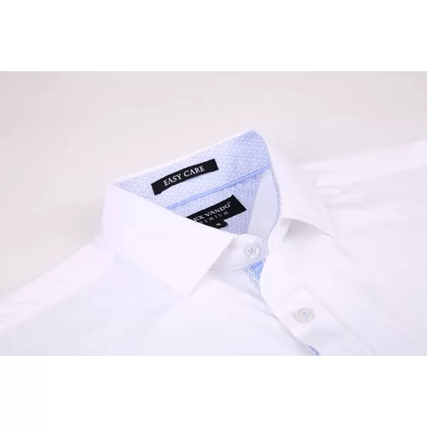 Alex Vando Mens Dress Shirts Wrinkle Free Regular Fit Stretch Rayon Button Down Shirt