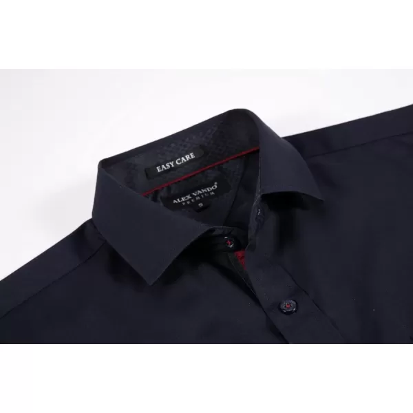 Alex Vando Mens Dress Shirts Wrinkle Free Regular Fit Stretch Rayon Button Down Shirt