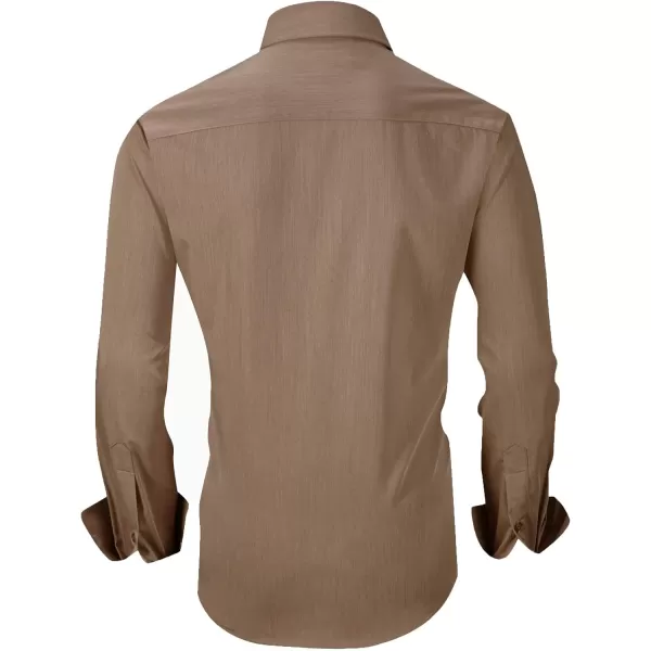 Alex Vando Mens Dress Shirts Wrinkle Free Regular Fit Stretch Rayon Button Down Shirt