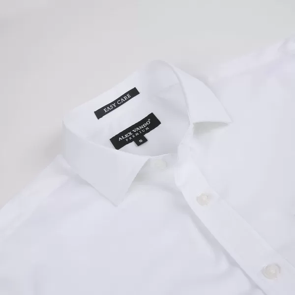 Alex Vando Mens Dress Shirts Wrinkle Free Regular Fit Stretch Rayon Button Down Shirt
