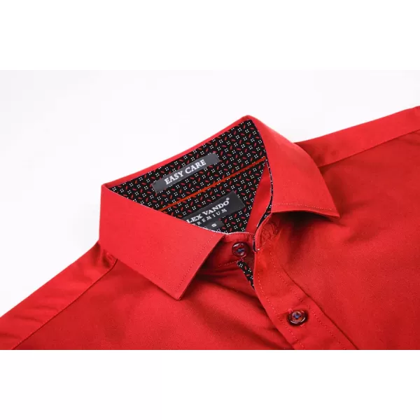 Alex Vando Mens Dress Shirts Wrinkle Free Regular Fit Stretch Rayon Button Down Shirt