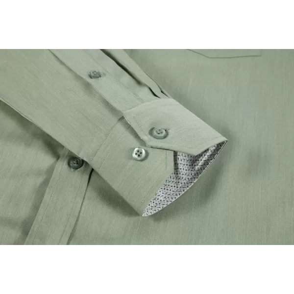 Alex Vando Mens Dress Shirts Wrinkle Free Regular Fit Stretch Rayon Button Down Shirt