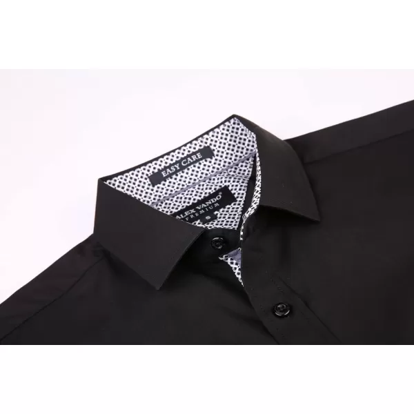 Alex Vando Mens Dress Shirts Wrinkle Free Regular Fit Stretch Rayon Button Down Shirt
