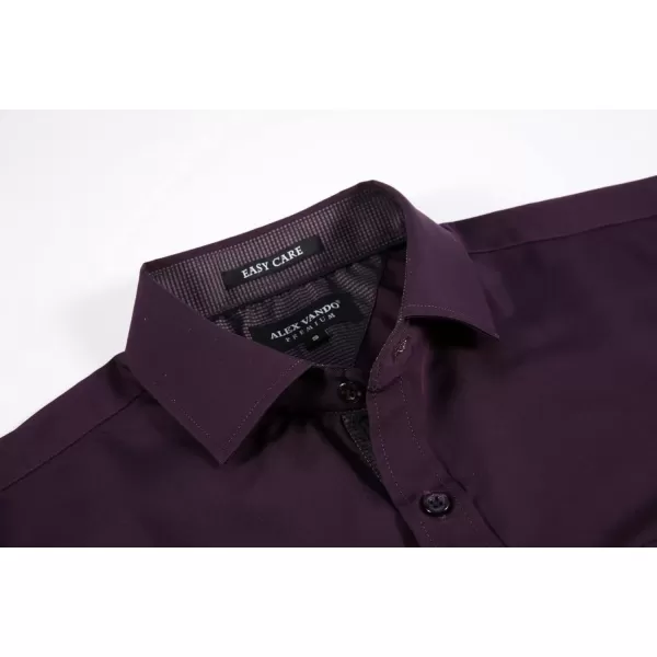 Alex Vando Mens Dress Shirts Wrinkle Free Regular Fit Stretch Rayon Button Down Shirt