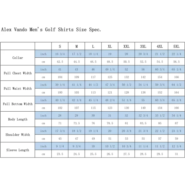 Alex Vando Mens Golf Shirt Moisture Wicking Quick-Dry Print Performance Polo Shirts for Men