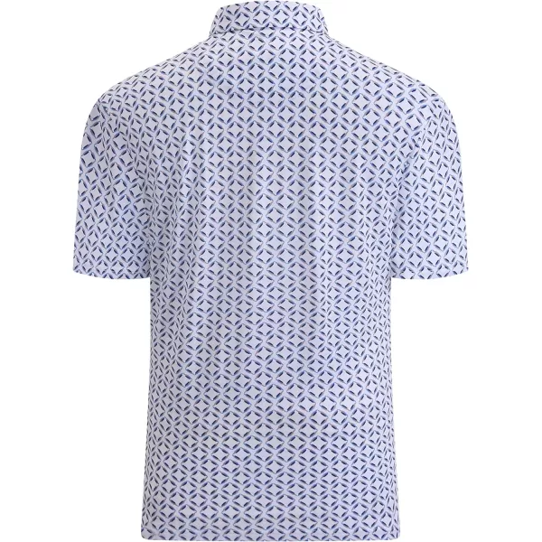Alex Vando Mens Golf Shirt Moisture Wicking Quick-Dry Print Performance Polo Shirts for Men