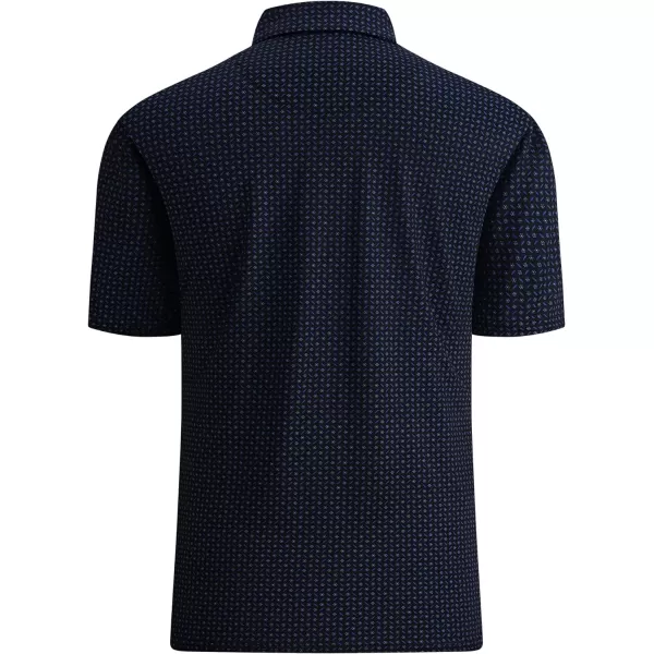 Alex Vando Mens Golf Shirt Moisture Wicking Quick-Dry Print Performance Polo Shirts for Men