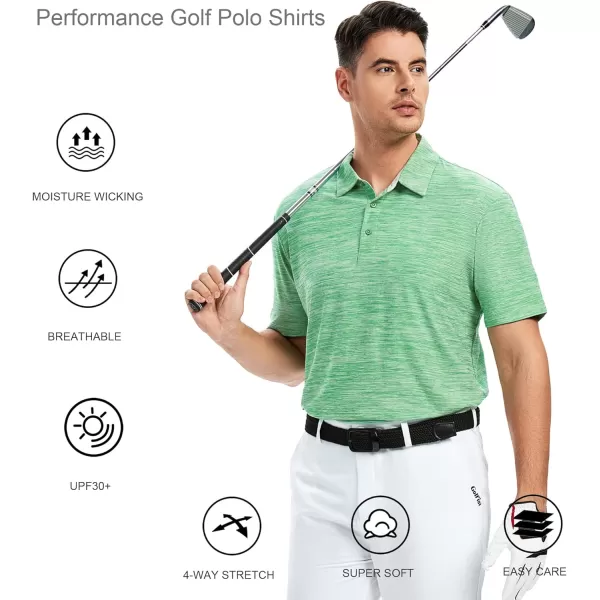 Alex Vando Mens Golf Shirt Moisture Wicking Quick-Dry Short Sleeve Casual Polo Shirts for Men