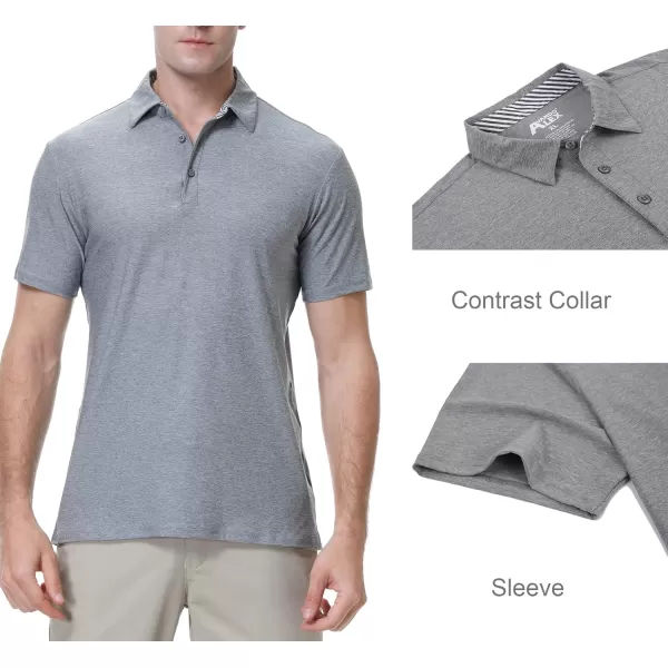 Alex Vando Mens Golf Shirt Moisture Wicking Quick-Dry Short Sleeve Casual Polo Shirts for Men