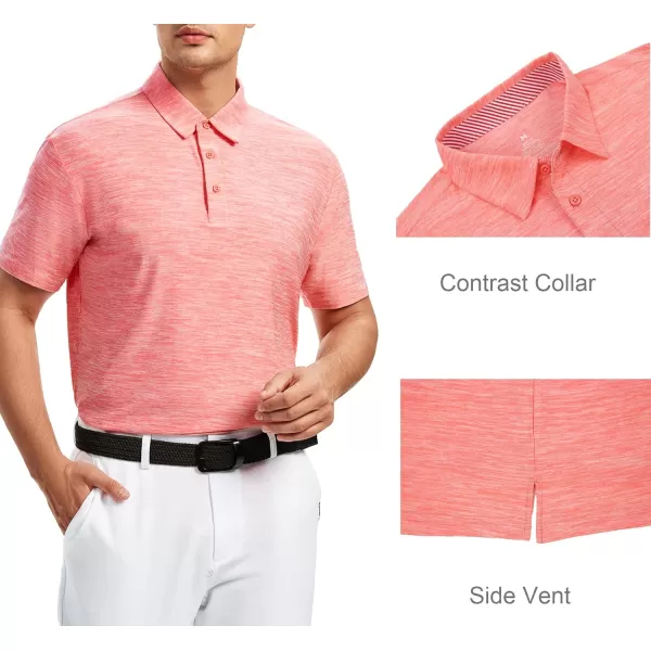 Alex Vando Mens Golf Shirt Moisture Wicking Quick-Dry Short Sleeve Casual Polo Shirts for Men