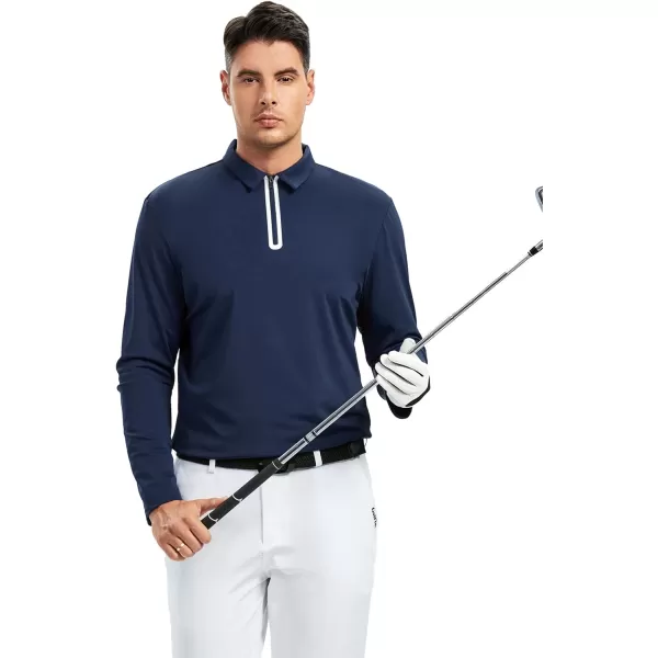 Alex Vando Mens Golf Shirt Moisture Wicking Quick-Dry Short Sleeve Casual Polo Shirts for Men