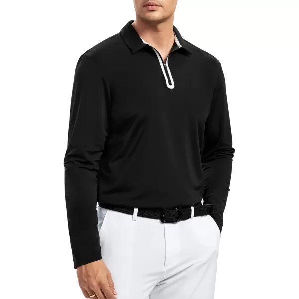 Alex Vando Mens Golf Shirt Moisture Wicking Quick-Dry Short Sleeve Casual Polo Shirts for Men