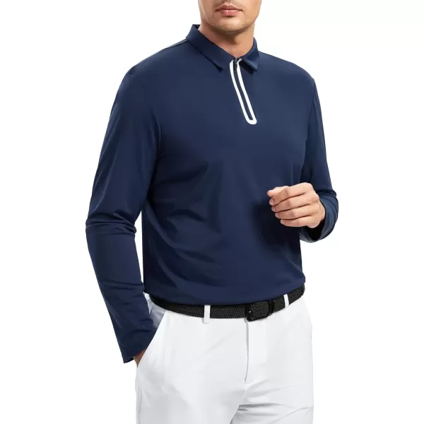 Alex Vando Mens Golf Shirt Moisture Wicking Quick-Dry Short Sleeve Casual Polo Shirts for Men