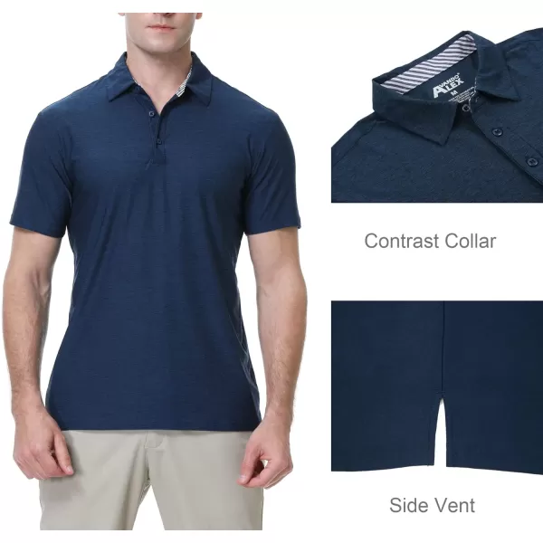 Alex Vando Mens Golf Shirt Moisture Wicking Quick-Dry Short Sleeve Casual Polo Shirts for Men