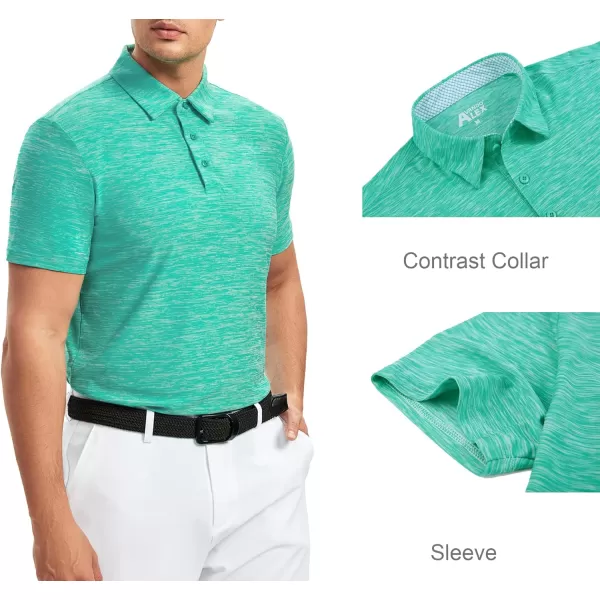 Alex Vando Mens Golf Shirt Moisture Wicking Quick-Dry Short Sleeve Casual Polo Shirts for Men