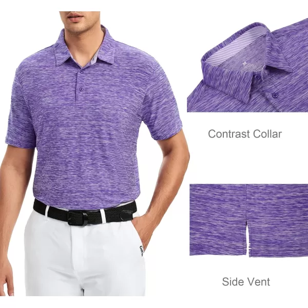 Alex Vando Mens Golf Shirt Moisture Wicking Quick-Dry Short Sleeve Casual Polo Shirts for Men