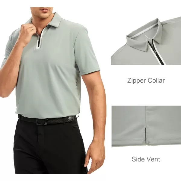 Alex Vando Mens Golf Shirt Moisture Wicking Quick-Dry Short Sleeve Casual Polo Shirts for Men