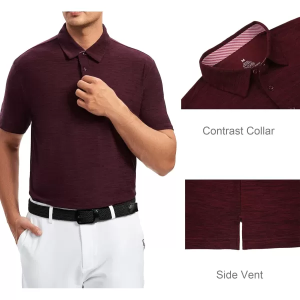 Alex Vando Mens Golf Shirt Moisture Wicking Quick-Dry Short Sleeve Casual Polo Shirts for Men