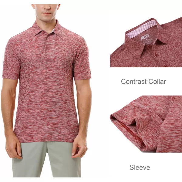Alex Vando Mens Golf Shirt Moisture Wicking Quick-Dry Short Sleeve Casual Polo Shirts for Men