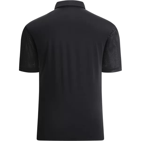 Alex Vando Mens Golf Shirt Moisture Wicking Quick-Dry Short Sleeve Casual Polo Shirts for Men