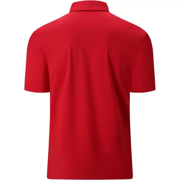 Alex Vando Mens Golf Shirt Moisture Wicking Quick-Dry Solid Short Sleeve Polo Shirts for Men