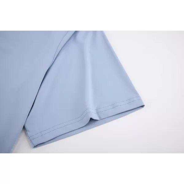 Alex Vando Mens Golf Shirt Moisture Wicking Quick-Dry Solid Short Sleeve Polo Shirts for Men