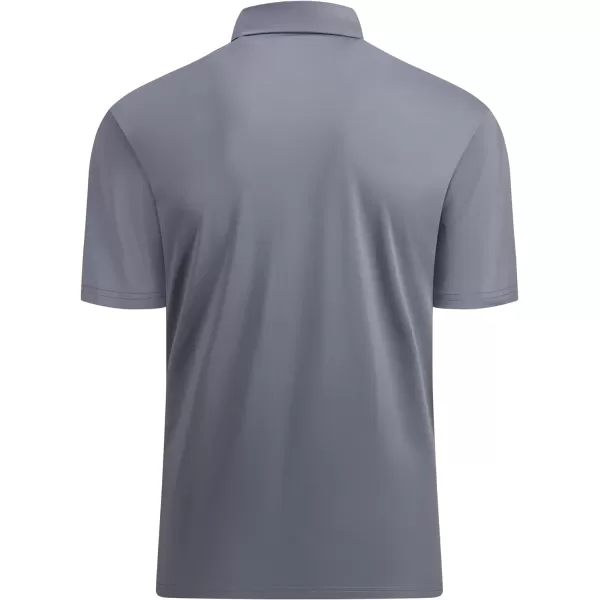 Alex Vando Mens Golf Shirt Moisture Wicking Quick-Dry Solid Short Sleeve Polo Shirts for Men