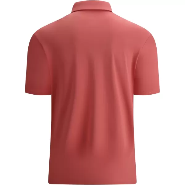 Alex Vando Mens Golf Shirt Moisture Wicking Quick-Dry Solid Short Sleeve Polo Shirts for Men