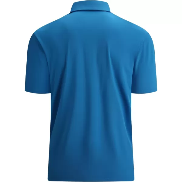 Alex Vando Mens Golf Shirt Moisture Wicking Quick-Dry Solid Short Sleeve Polo Shirts for Men