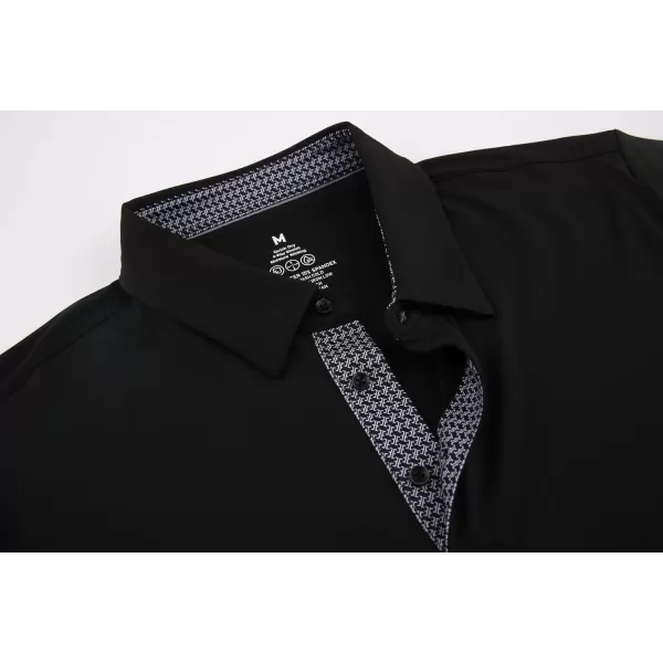 Alex Vando Mens Golf Shirt Moisture Wicking Quick-Dry Solid Short Sleeve Polo Shirts for Men