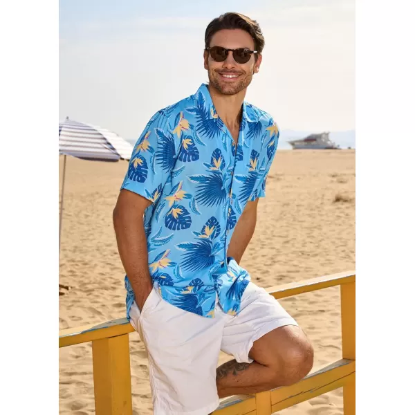 Alex Vando Mens Hawaiian Shirts Short Sleeve Summer Aloha Hawaii Shirts