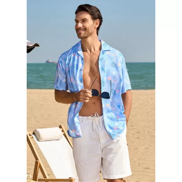 Alex Vando Mens Hawaiian Shirts Short Sleeve Summer Aloha Hawaii Shirts