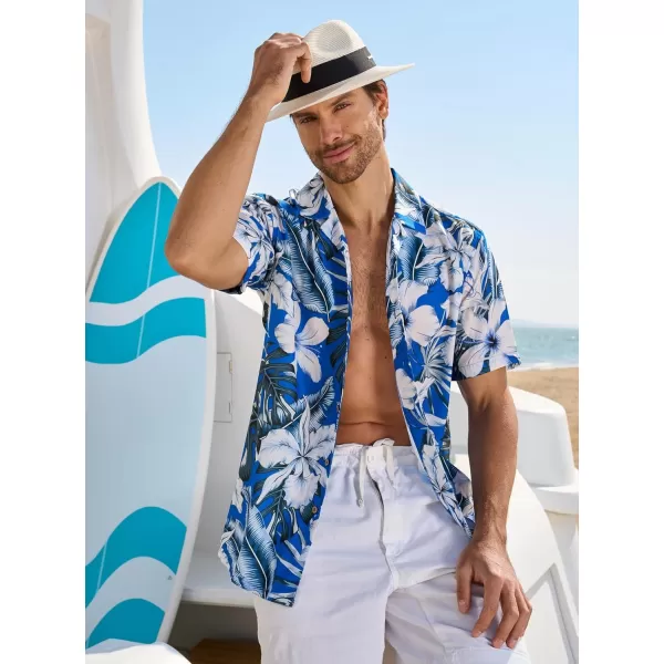 Alex Vando Mens Hawaiian Shirts Short Sleeve Summer Aloha Hawaii Shirts