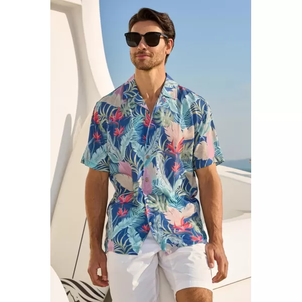 Alex Vando Mens Hawaiian Shirts Short Sleeve Summer Aloha Hawaii Shirts