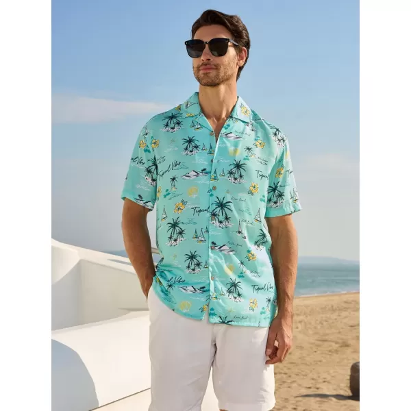 Alex Vando Mens Hawaiian Shirts Short Sleeve Summer Aloha Hawaii Shirts