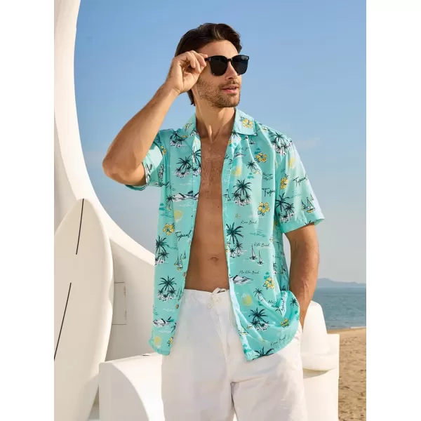 Alex Vando Mens Hawaiian Shirts Short Sleeve Summer Aloha Hawaii Shirts