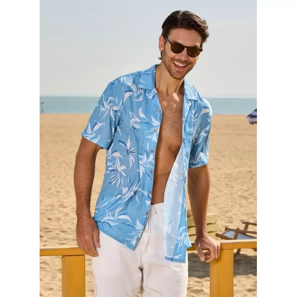 Alex Vando Mens Hawaiian Shirts Short Sleeve Summer Aloha Hawaii Shirts