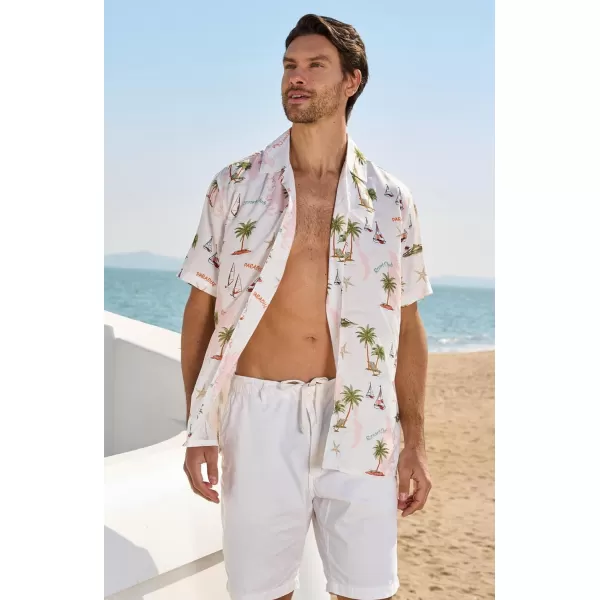 Alex Vando Mens Hawaiian Shirts Short Sleeve Summer Aloha Hawaii Shirts