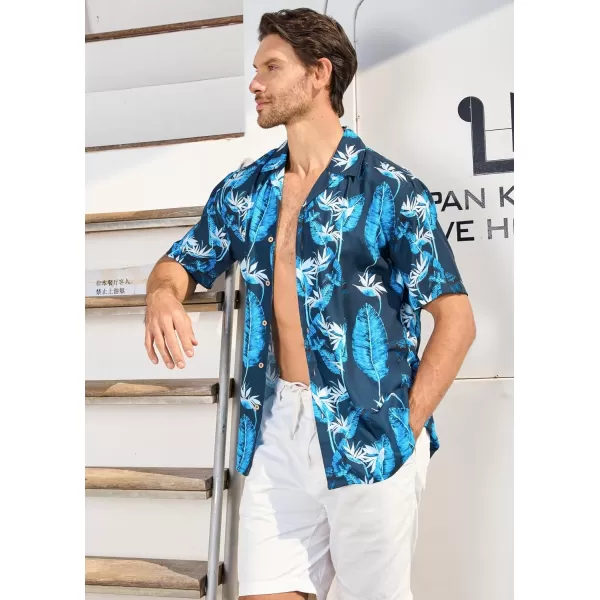 Alex Vando Mens Hawaiian Shirts Short Sleeve Summer Aloha Hawaii Shirts