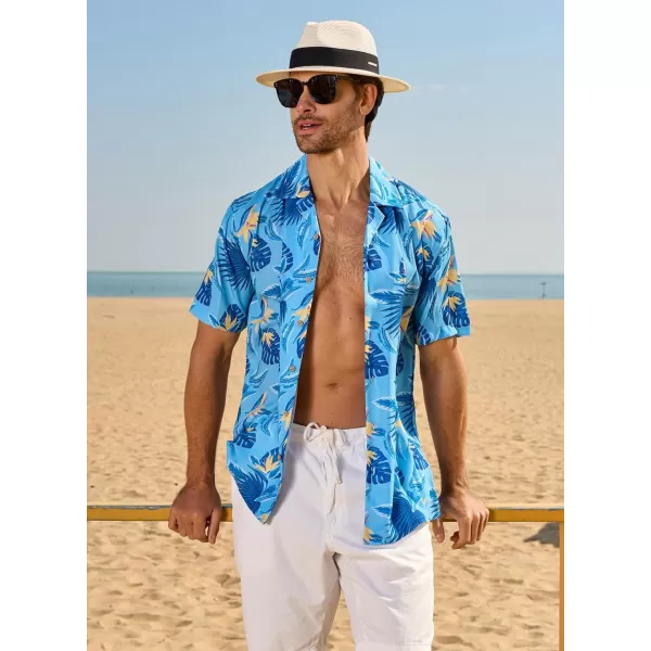 Alex Vando Mens Hawaiian Shirts Short Sleeve Summer Aloha Hawaii Shirts