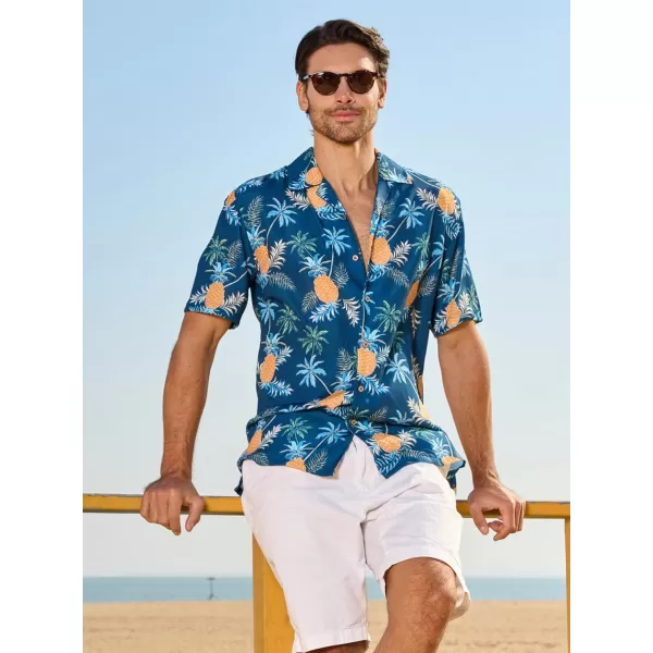 Alex Vando Mens Hawaiian Shirts Short Sleeve Summer Aloha Hawaii Shirts