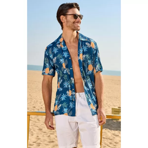 Alex Vando Mens Hawaiian Shirts Short Sleeve Summer Aloha Hawaii Shirts