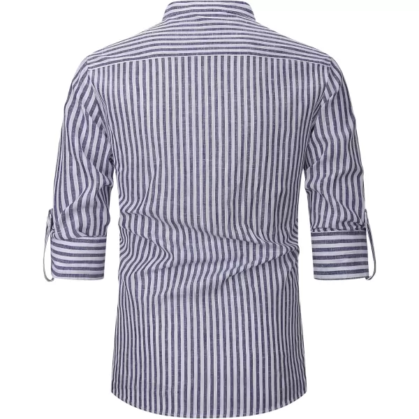 Alex Vando Mens Linen Cotton Shirts Casual Summer Beach Shirts for Men