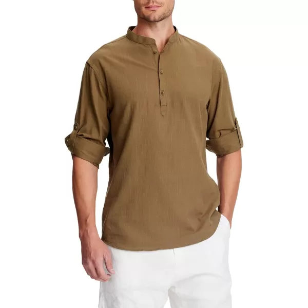 Alex Vando Mens Linen Cotton Shirts Casual Summer Beach Shirts for Men