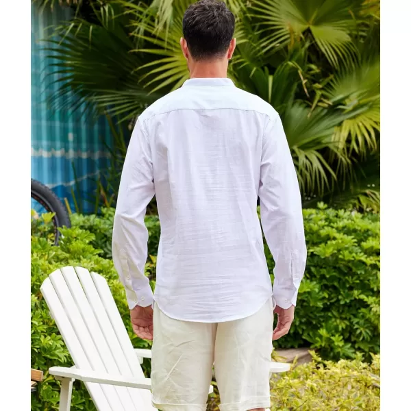 Alex Vando Mens Linen Cotton Shirts Casual Summer Beach Shirts for Men