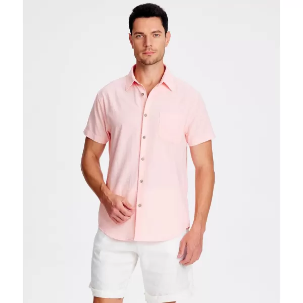 Alex Vando Mens Linen Cotton Shirts Casual Summer Beach Shirts for Men