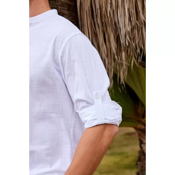 Alex Vando Mens Linen Cotton Shirts Casual Summer Beach Shirts for Men