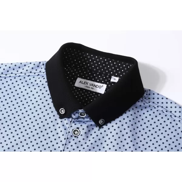 Alex Vando Mens Polo Shirts Short Sleeve Regular Fit Fashion Designed Shirt