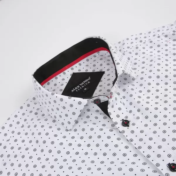 Alex Vando Mens Printed Dress Shirts Long Sleeve Regular Fit Button Down Shirt